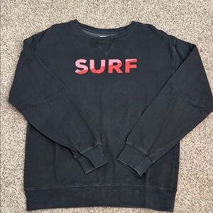 Billabong Black and Red Crewneck Sweatshirt Size: M Excellent ✨